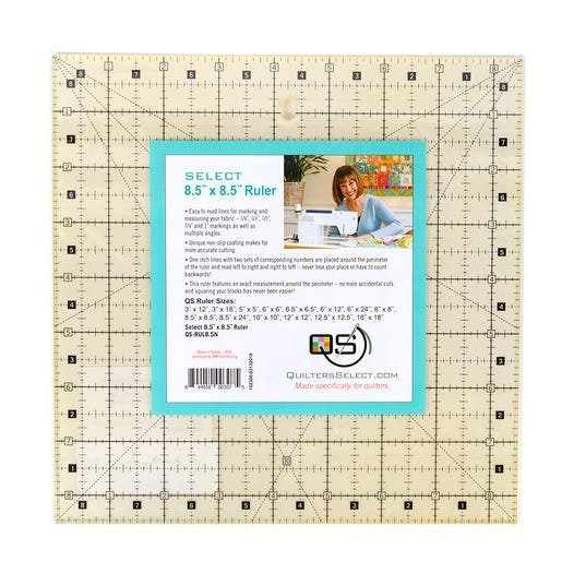 QS 8.5X8.5 NONSLIP DELUXE QUILTING RULER 85