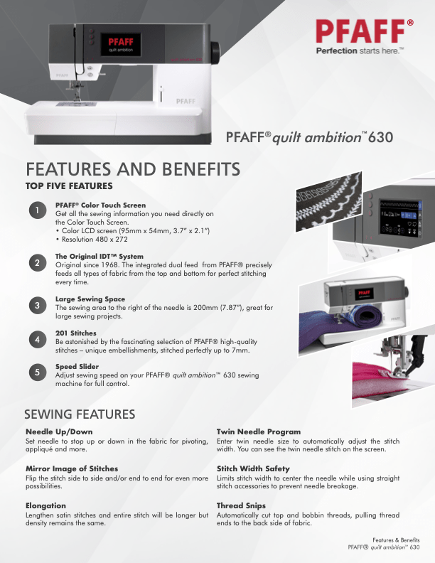 PFAFF Quilt Ambition 630 850226112