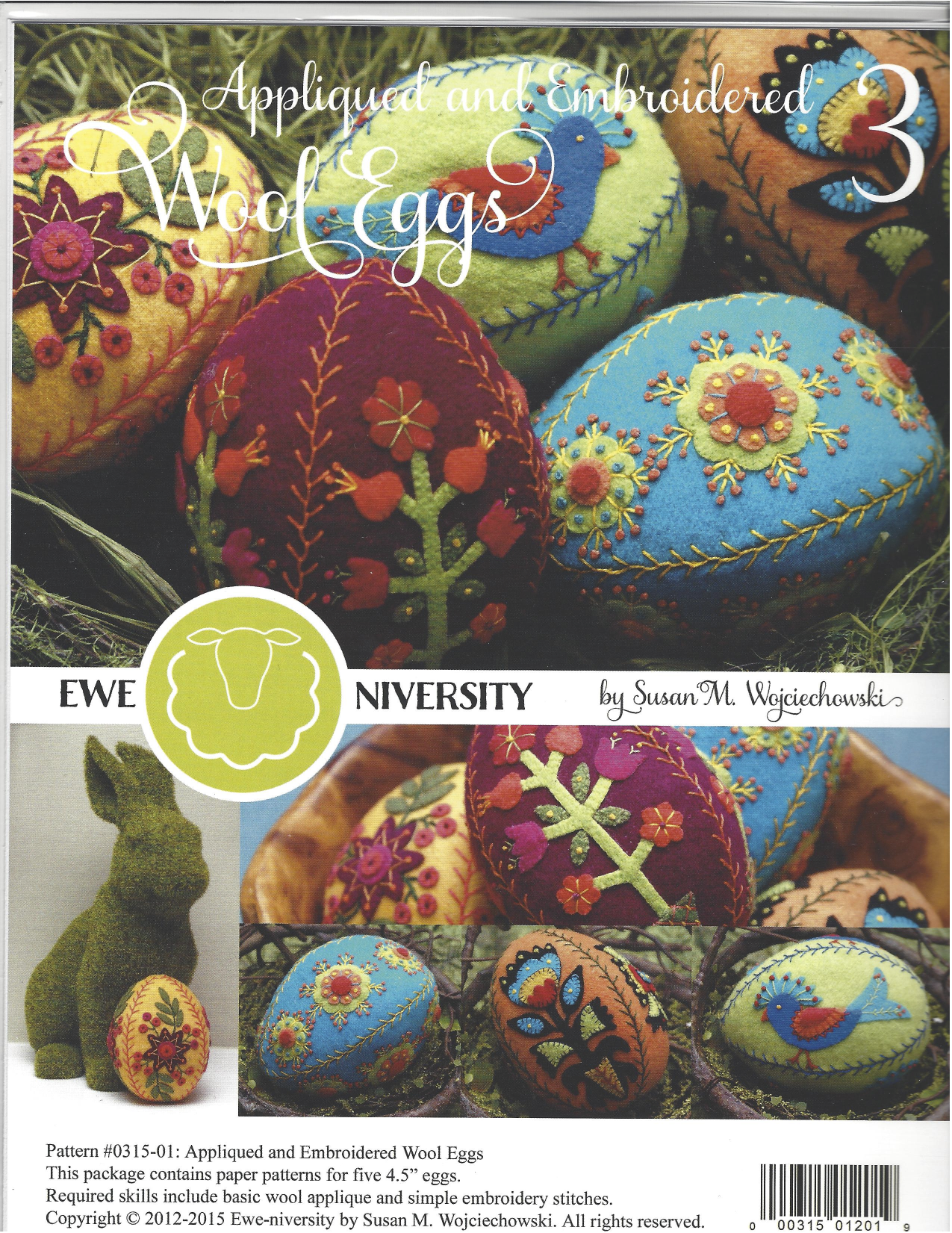 Ewe Niversity Wool Applique Eggs 3 Class Full