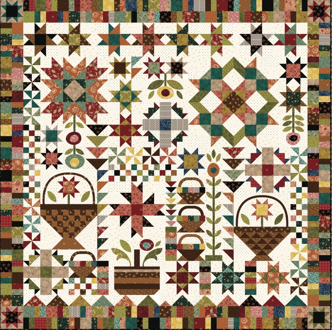 Simple Whatnots 13 Brimming Over Quilt Stitch Along Kim Diehl