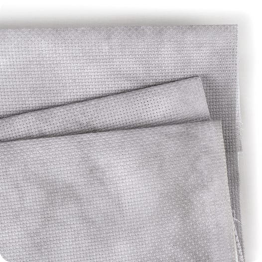 Hazy Gray Dyed Effect on Stone 14 Count Aida 18 x 27 Cross Stitch Cloth