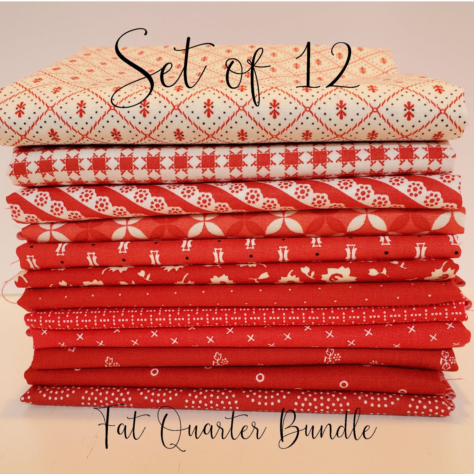 Just Red 12 Fat Quarter Bundle