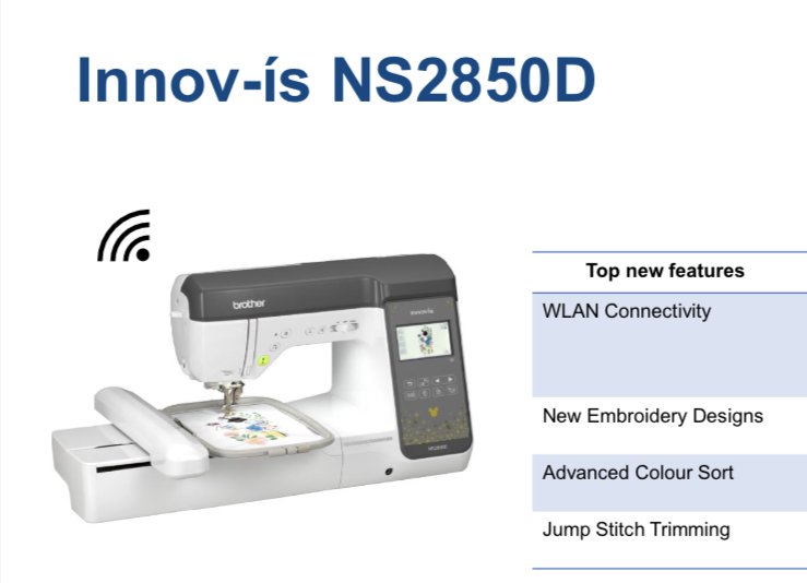 Brother NS2850D Sewing, Quilting & Embroidery Machine New Fall 2022