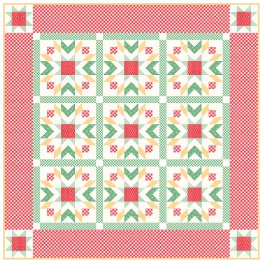Gingham Star Quilt Kit