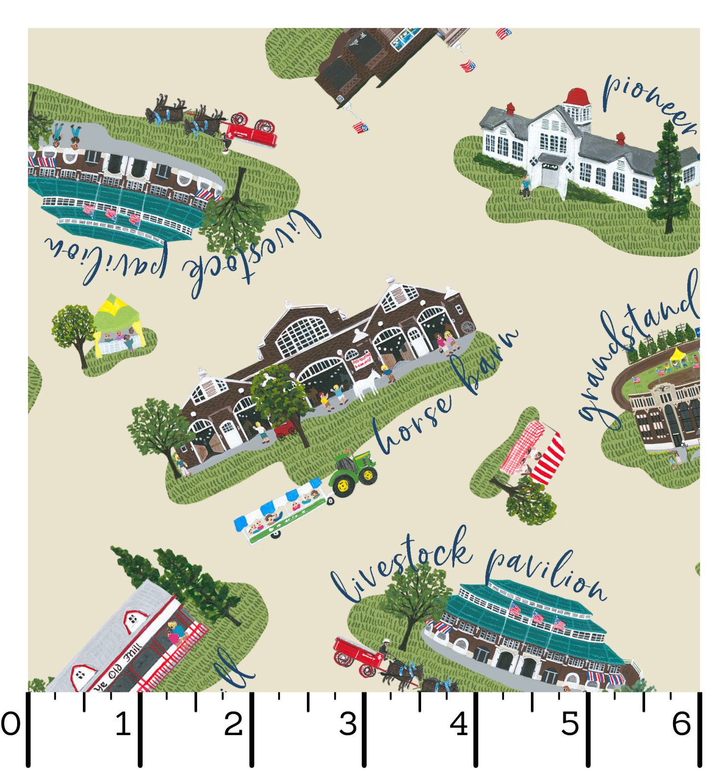 All Iowa Shop Hop 2023 Iowa State Fair Attractions 1yard Piece