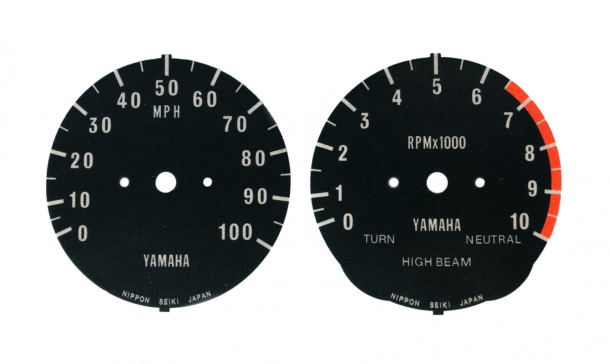 Gauge Face Decals For 1976 XT500 Speedometer Tachometer 5048