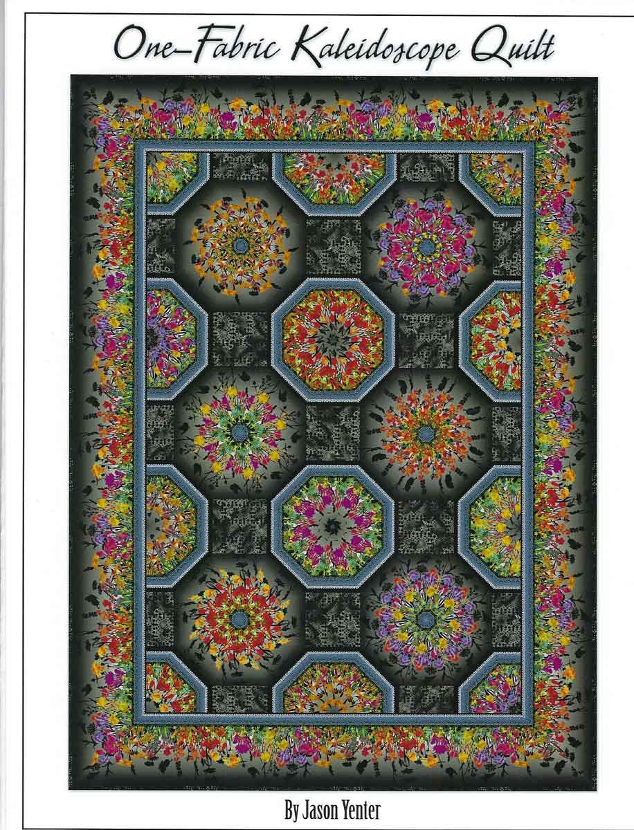 Dreamscapes II Black OneFabric Kaleidoscope Quilt Kit