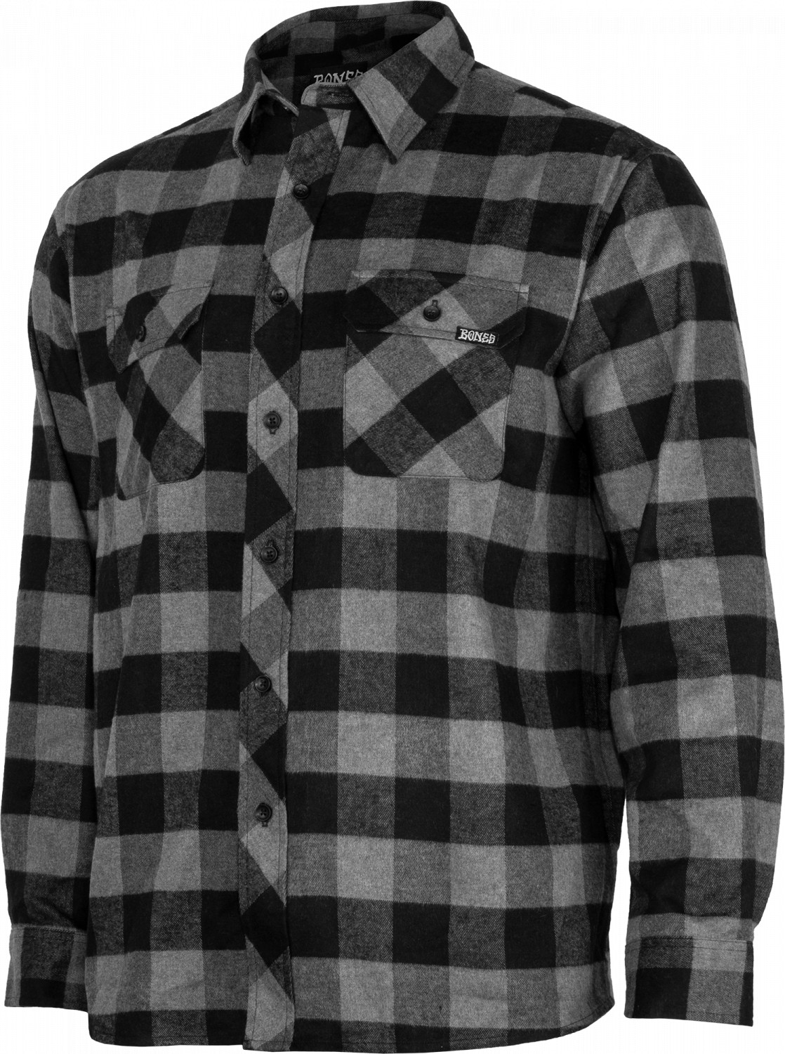 Bones Wheels Stitch Flannel Jacket Black