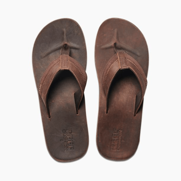 Reef Leather Contoured Cushion Sandal Chocolate