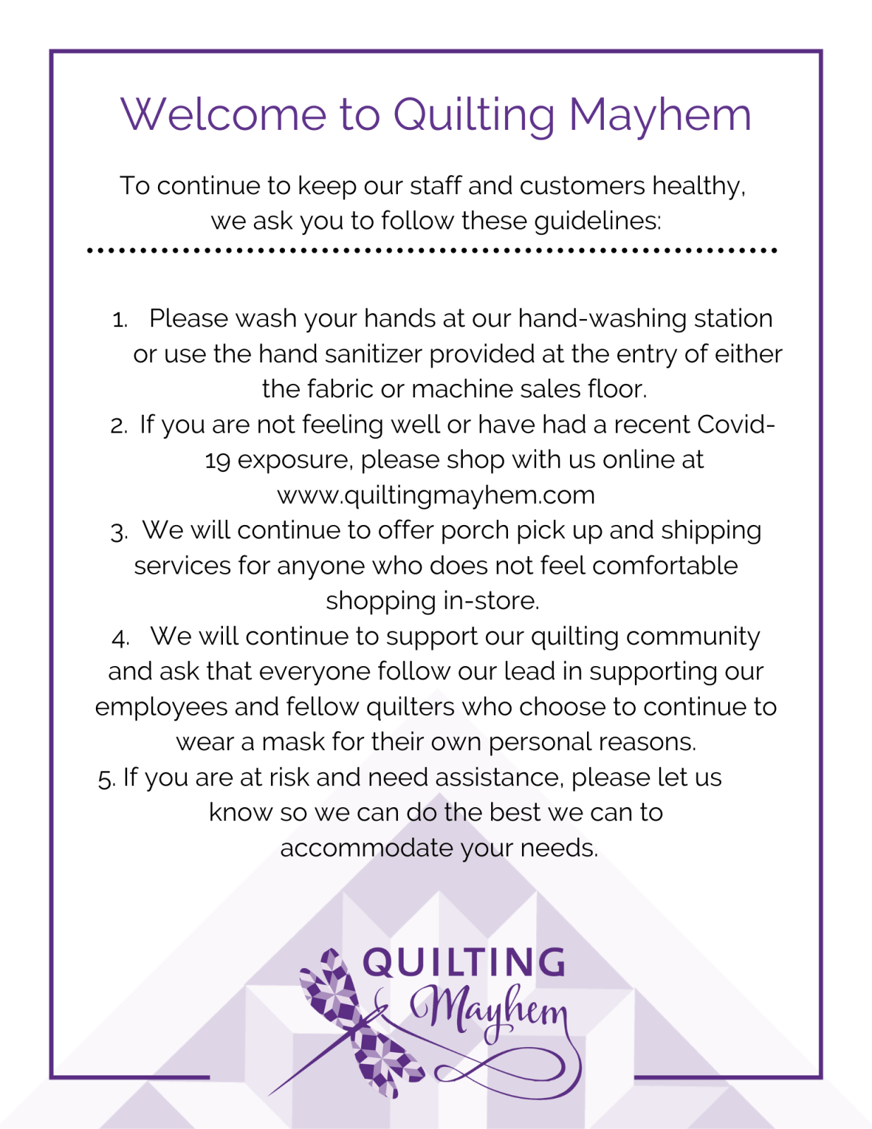 Quilting Mayhem Snohomish, WA Fabric & Quilting Supplies