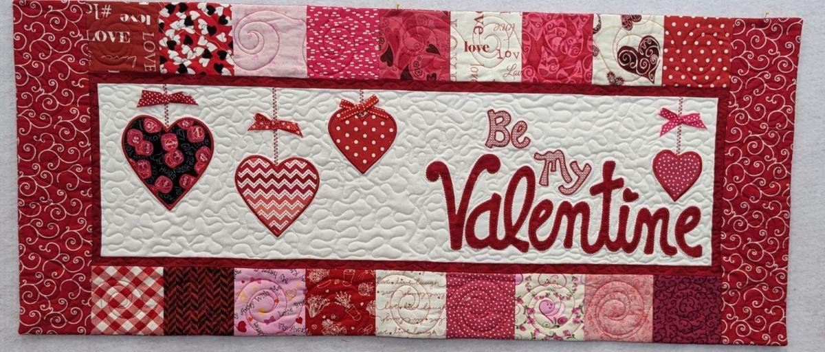 Kimberbell Be My Valentine Bench Pillow 16 x 38 01199