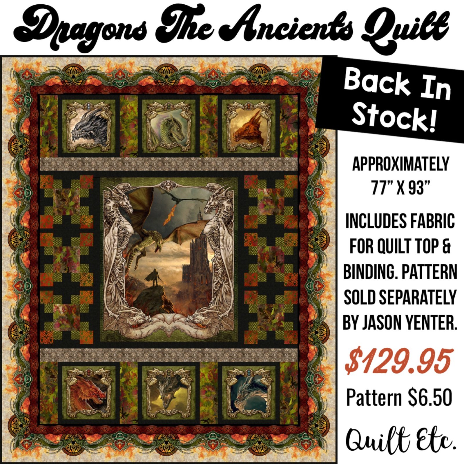 Dragons The Ancients Quilt Kit
