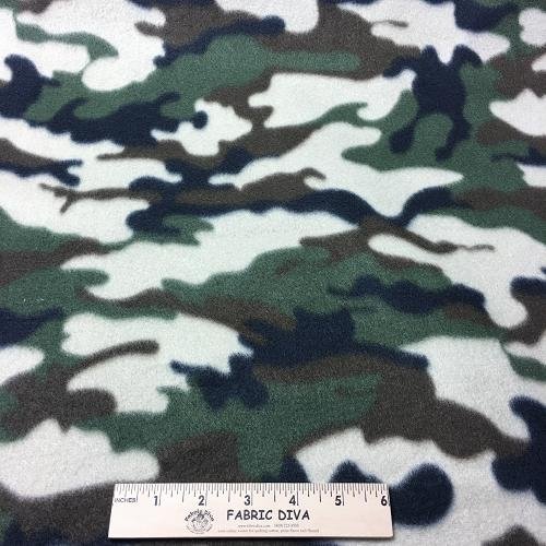 Traditional Camouflage Fleece Fabric
