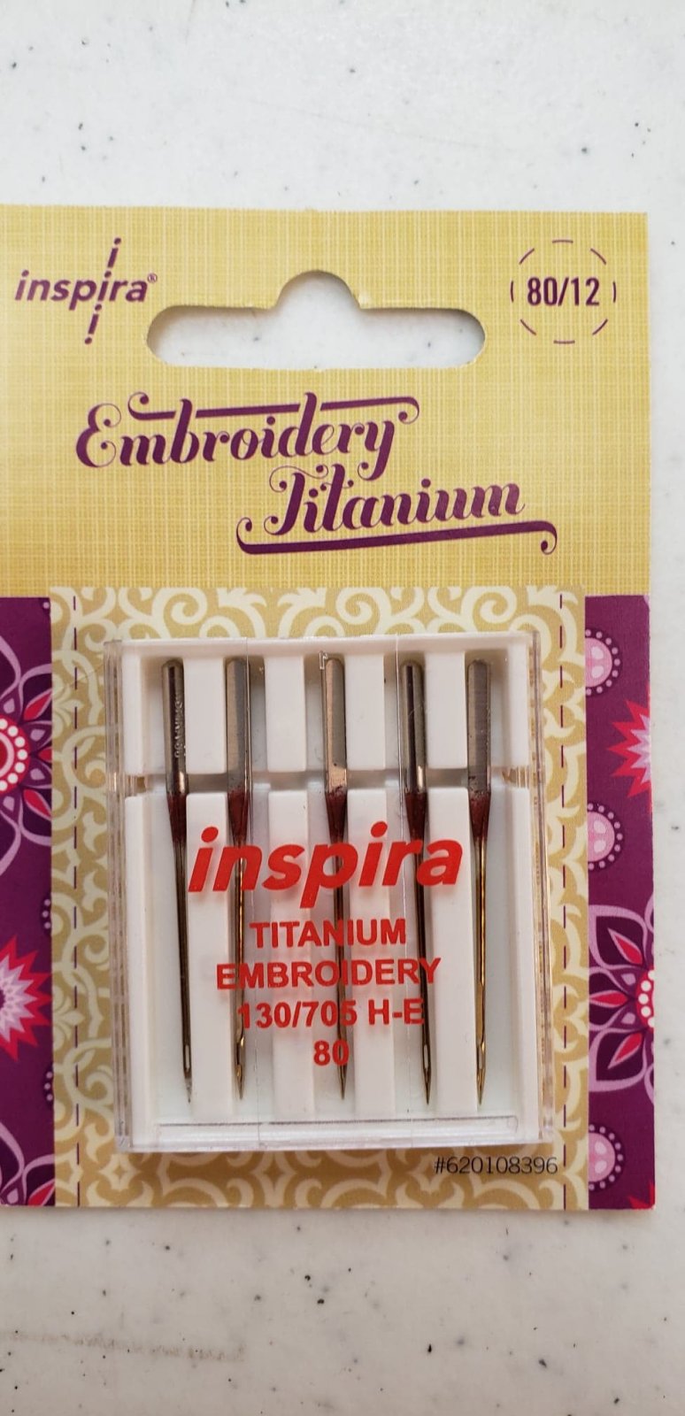 Inspira Embroidery Titanium Needles 80/12 HE 7393033077235