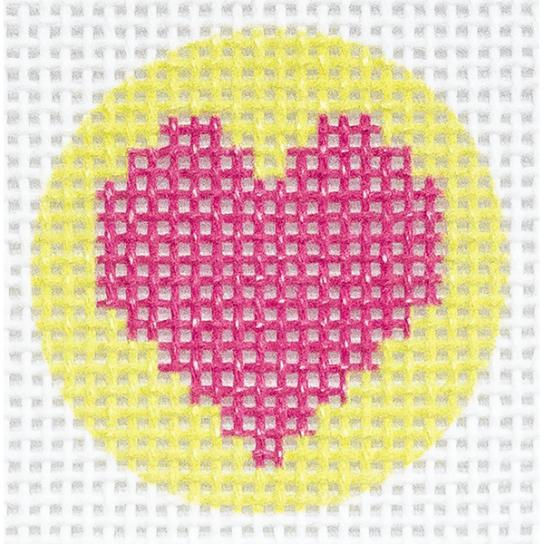 KEY FOB CANVAS HEART