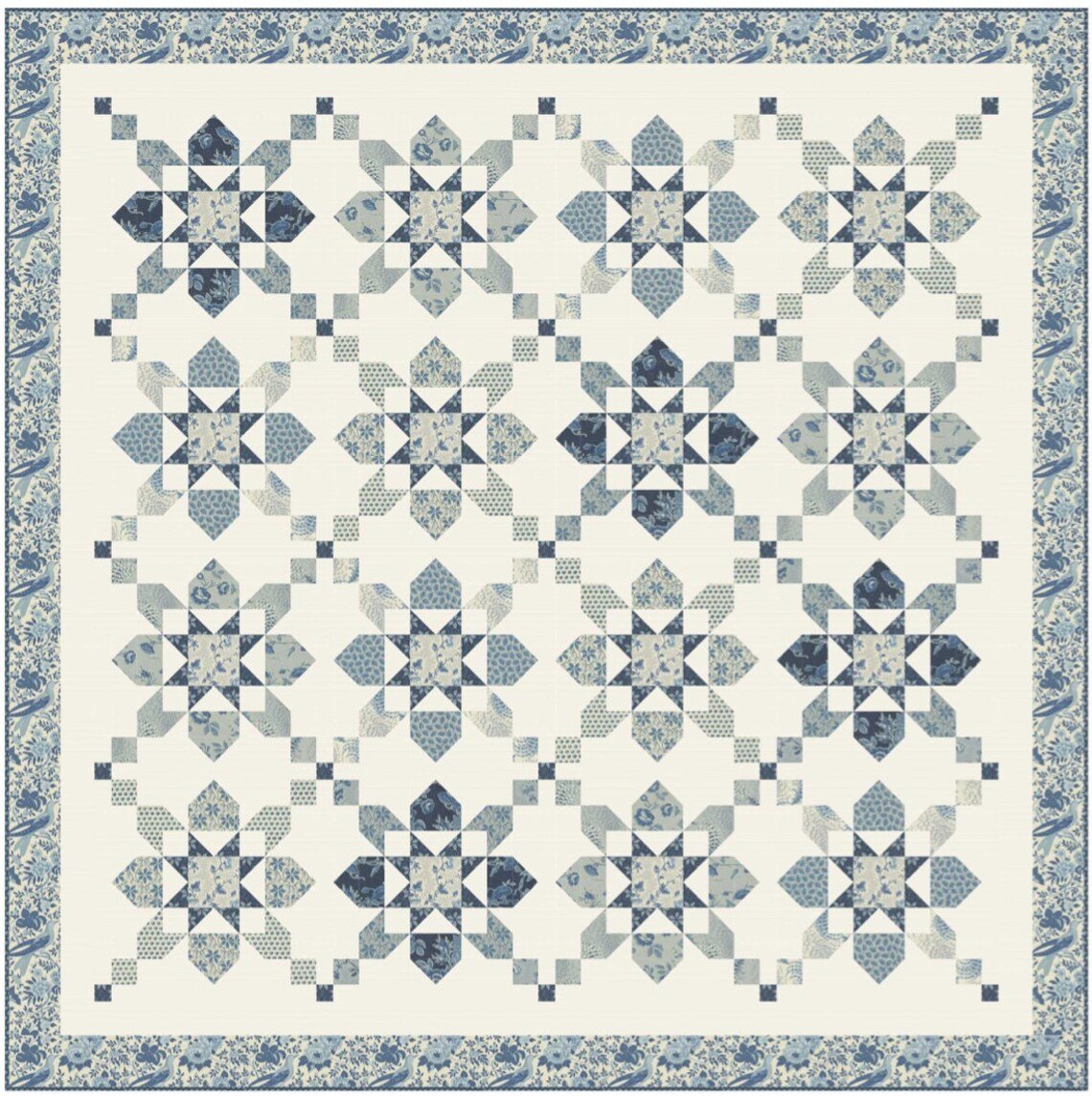 Bleu de France Jubilant Quilt Kit