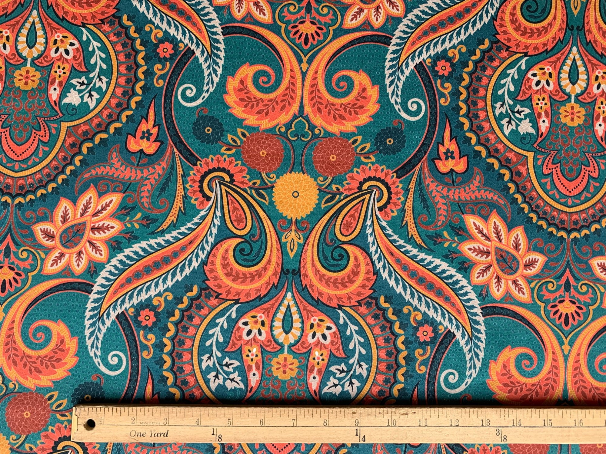 Intricate Floral Paisley Fabric 755