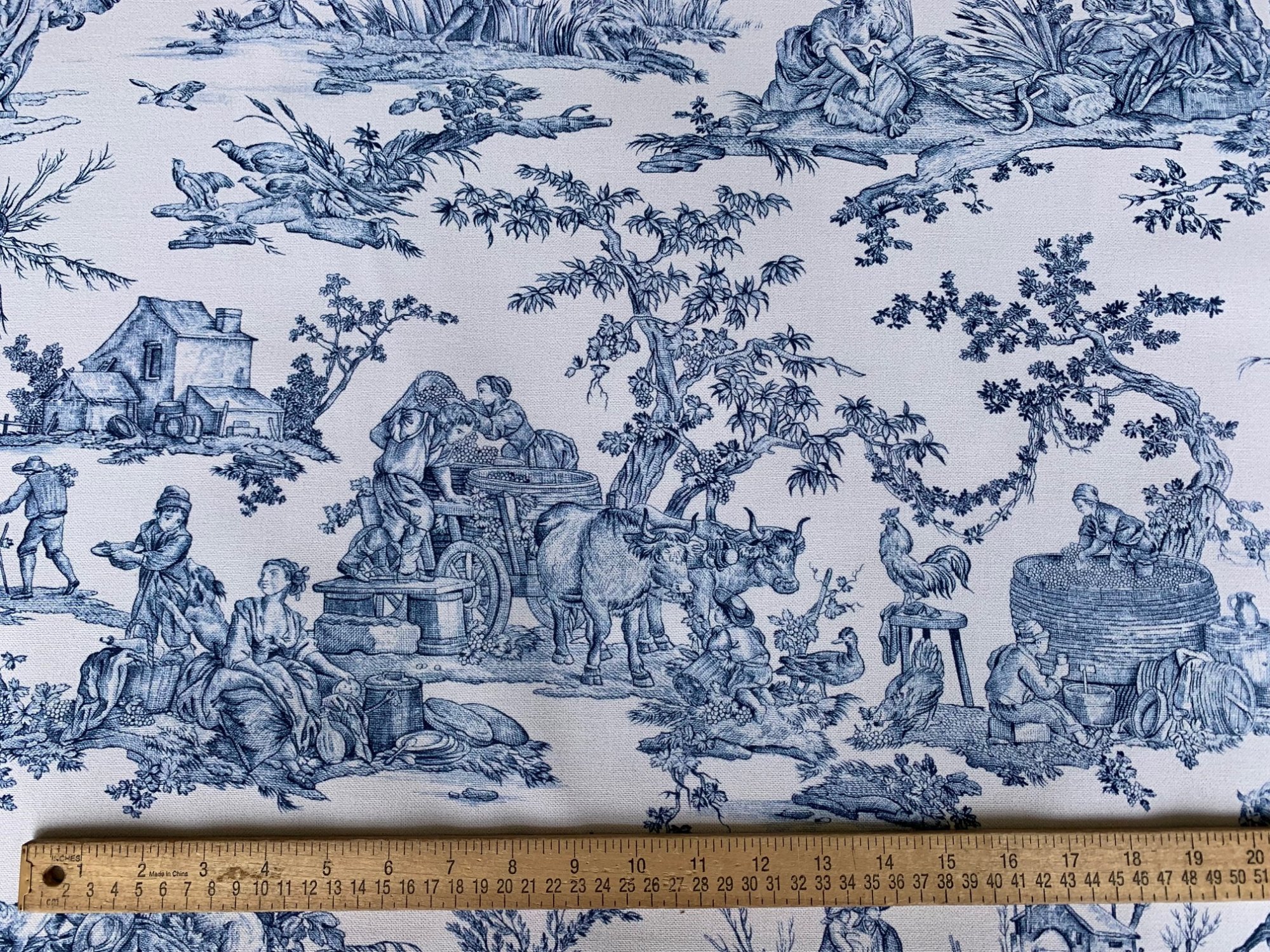 French Toile Fabric 91
