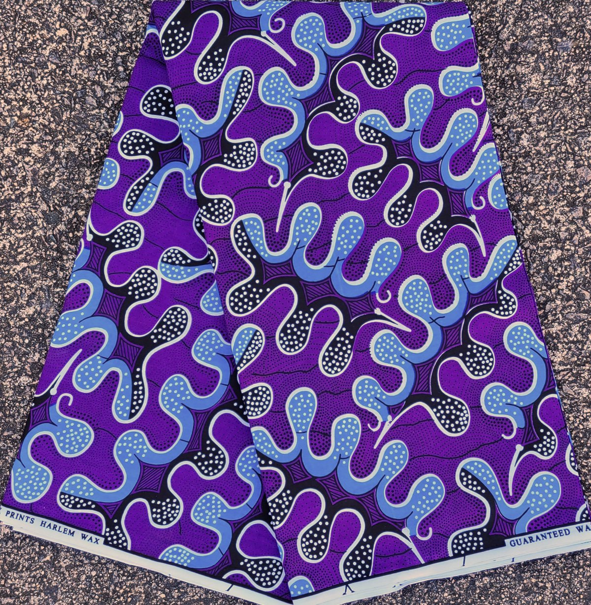 Purple and Blue African Print Fabric 529