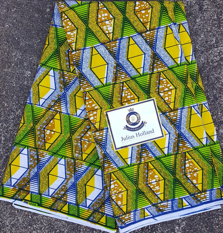 Green and Yellow Ankara Fabric 1050