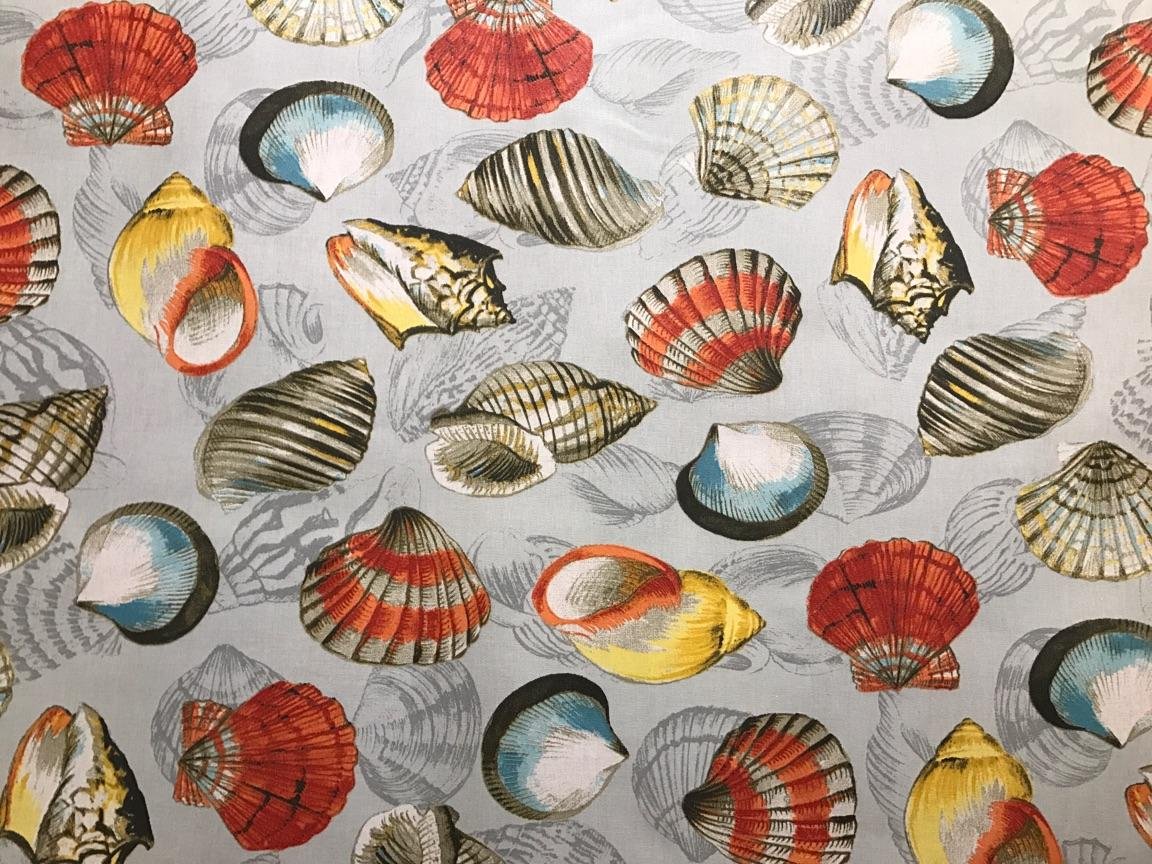 Acrylic Coated Multicolored Seashell Fabric 602