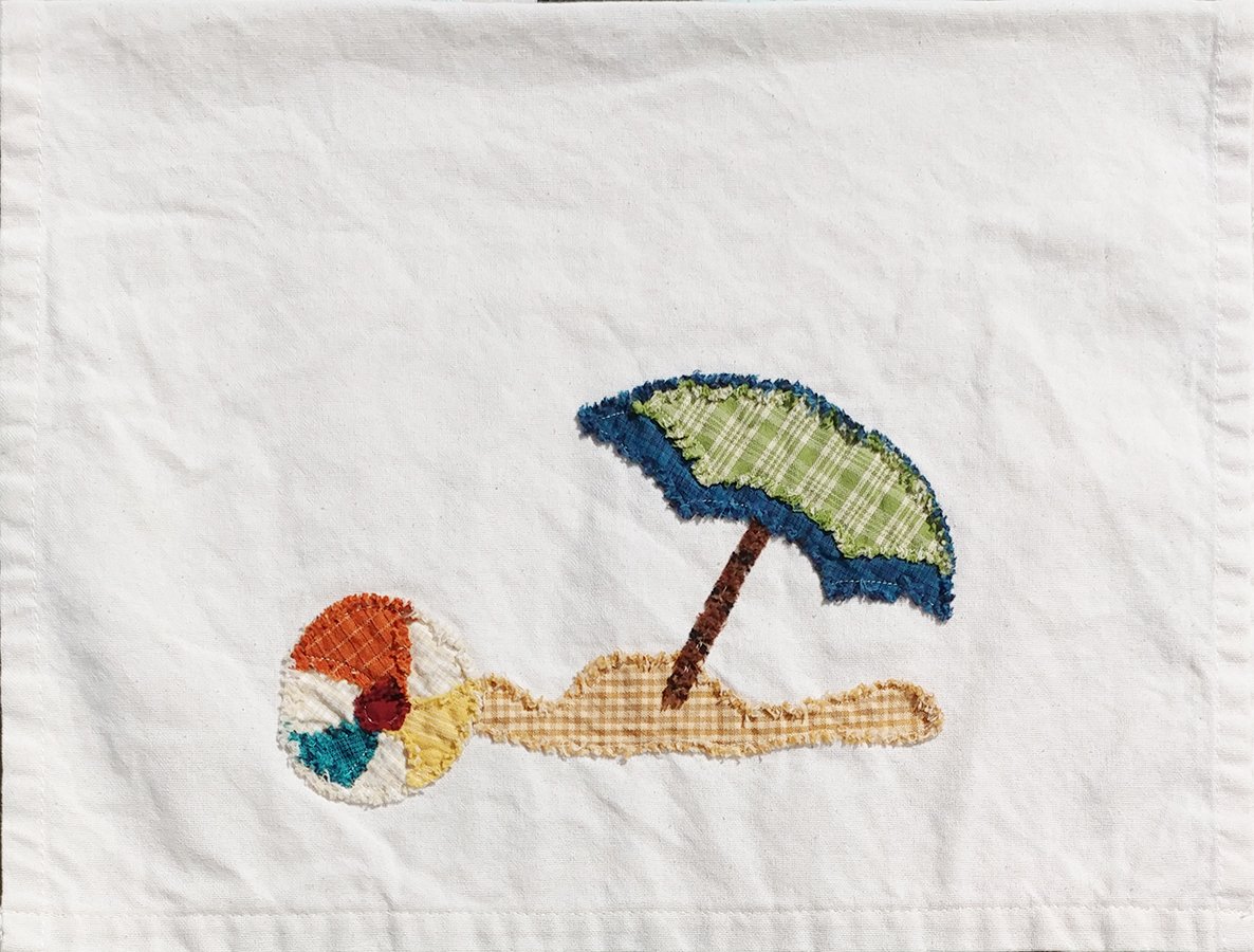 Beach Umbrella Towel Finished Model