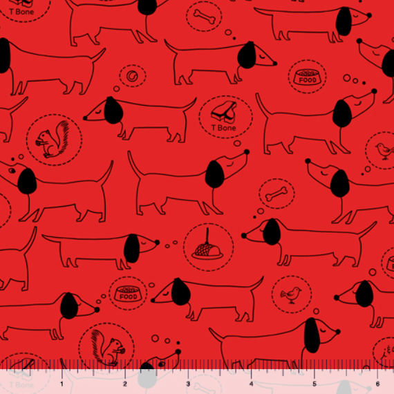 Hot Diggity Dogs by Quilting Treasures