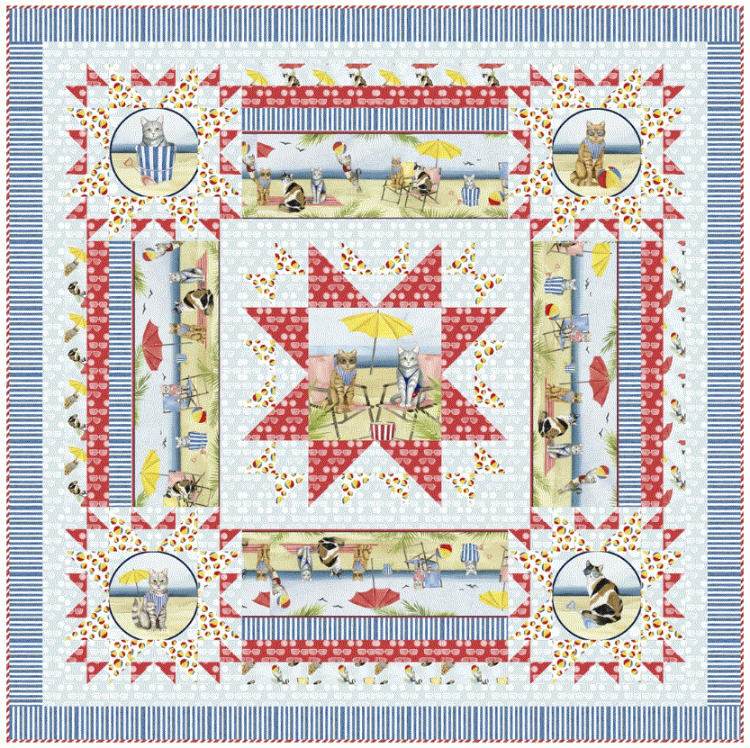 Coastal Kitty Quilt Pattern