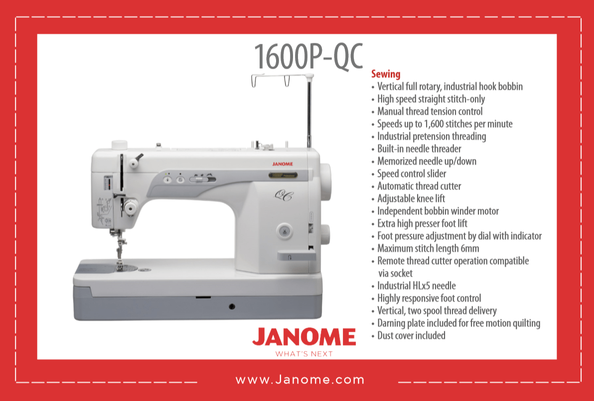 Janome 1600P Qc Canada at Benjamin Freeman blog