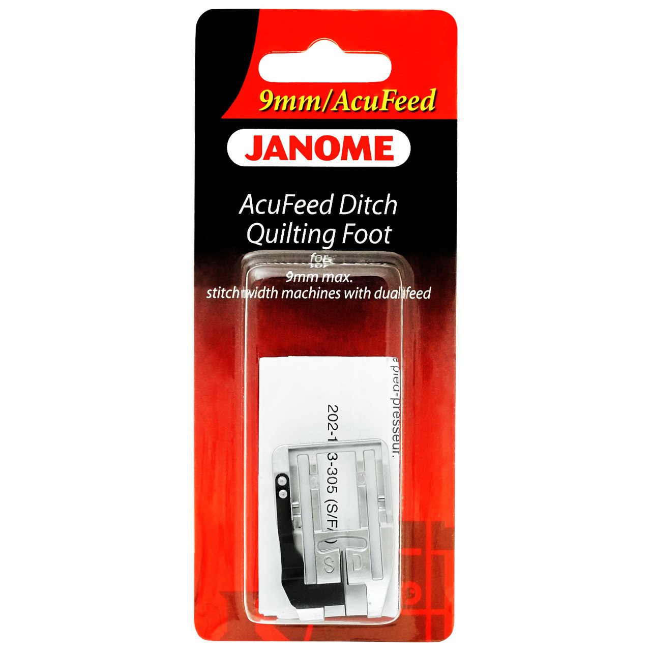 Janome AcuFeed Ditch QuiltIing Foot 9mm 202103006
