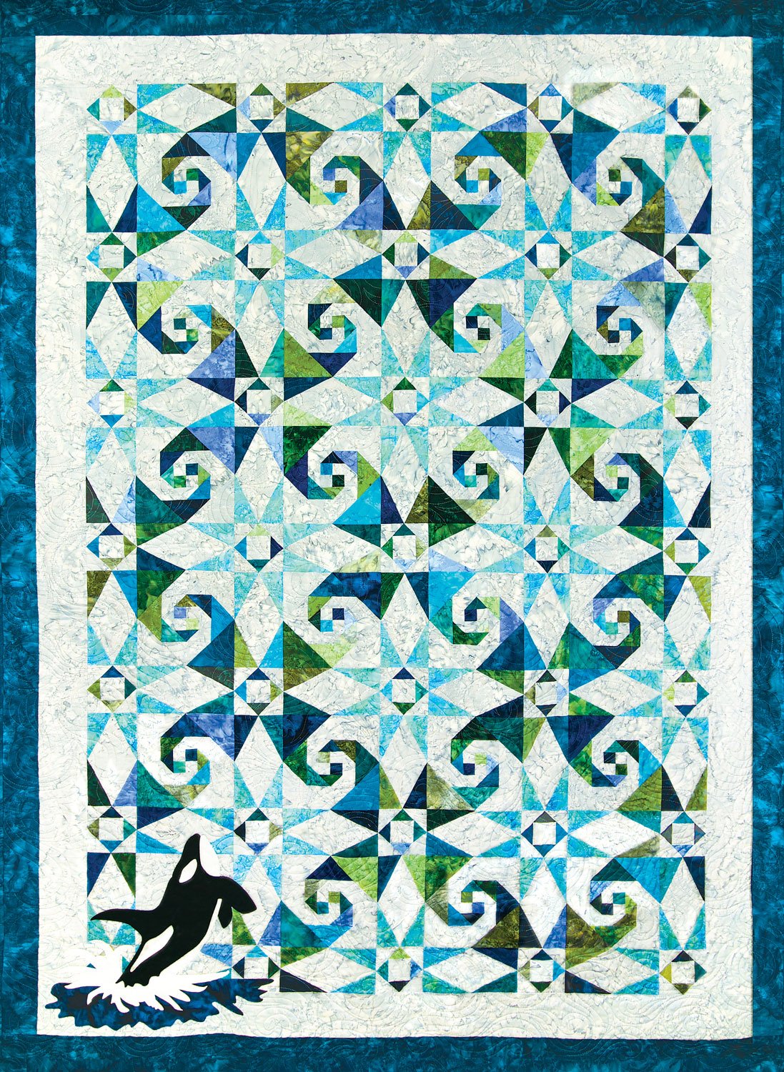 Orca at Sea Laser Cut Quilt Kit 639912000695