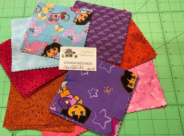 Carolina Quiltworks Charm Square 42 Pack Dora the Explorer