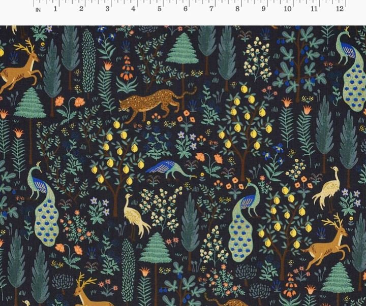 Rifle Paper Company Cotton + Steel Camont RP700BKUCM Menagerie