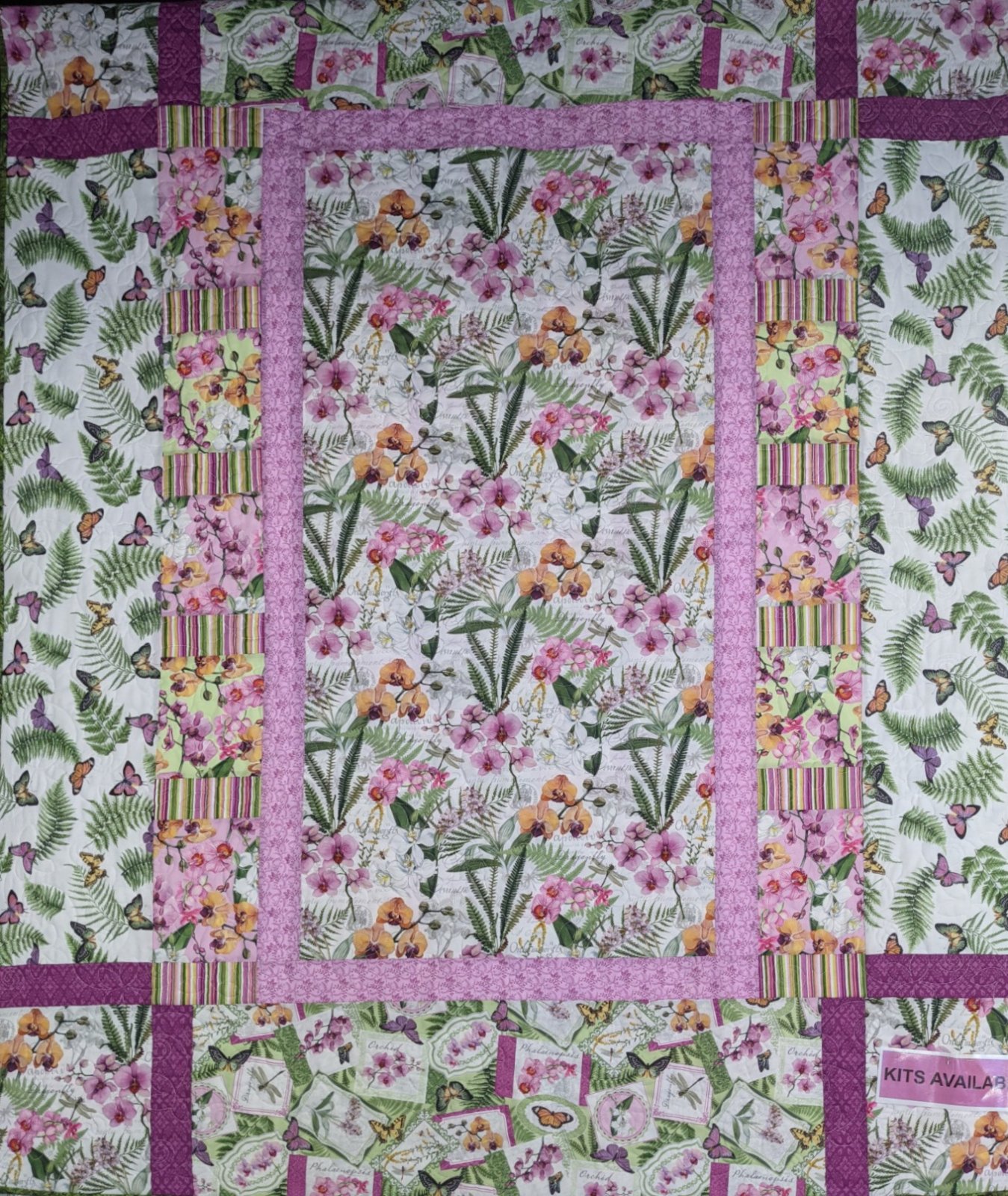 Orchids In Bloom Quilt Kit 920449
