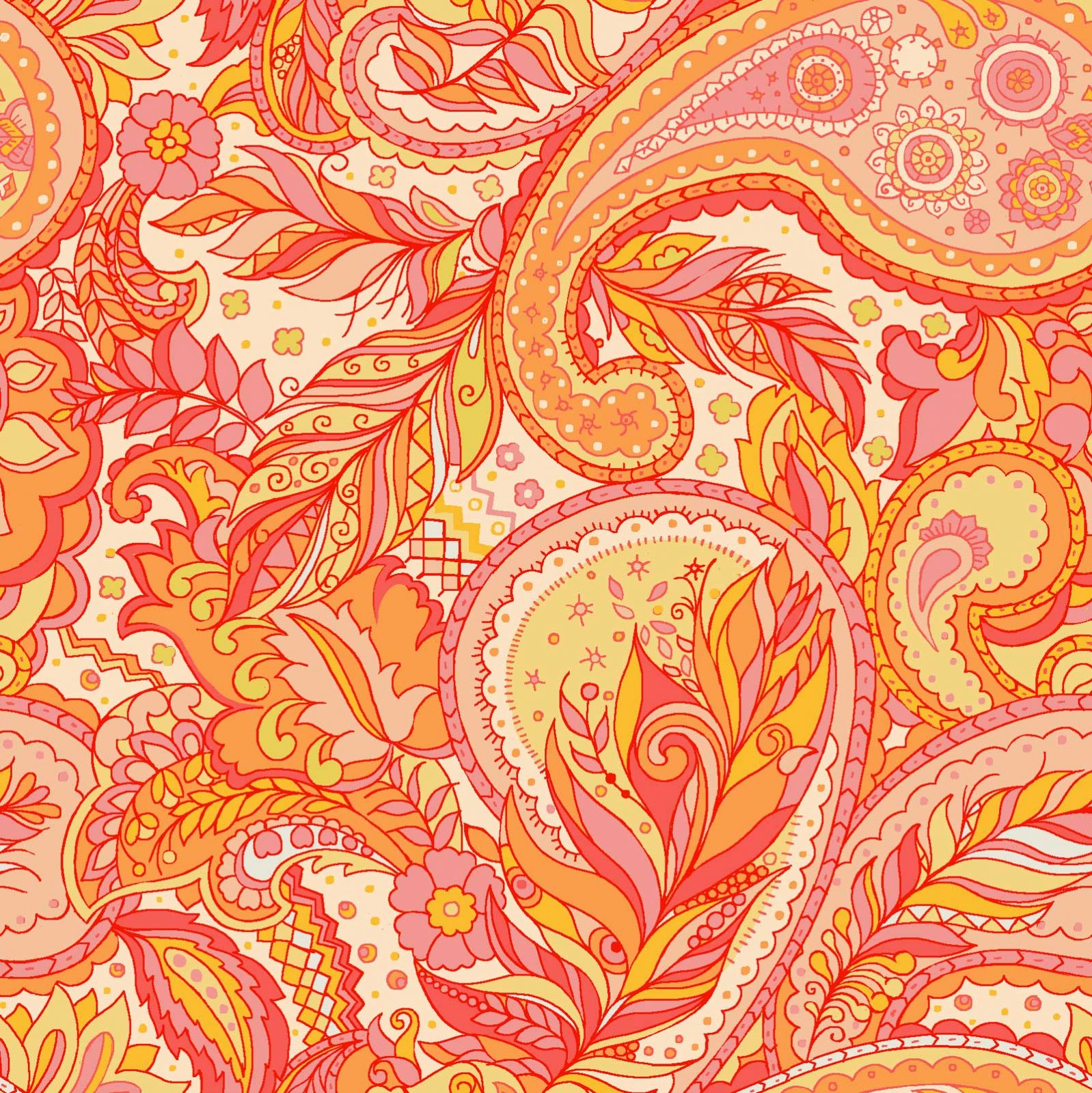 Boho Chic Paisley 6016601 Orange