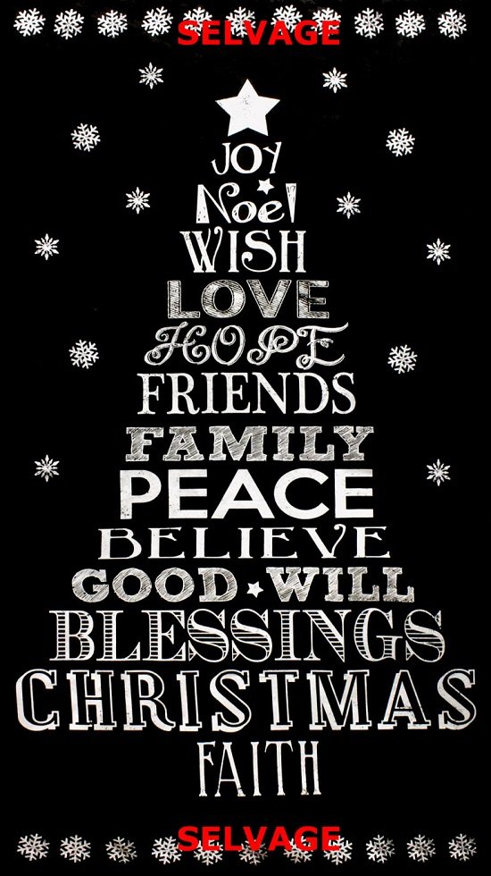 Joy 24 Panel by Timeless Treasures End of Bolt Clearance 4619