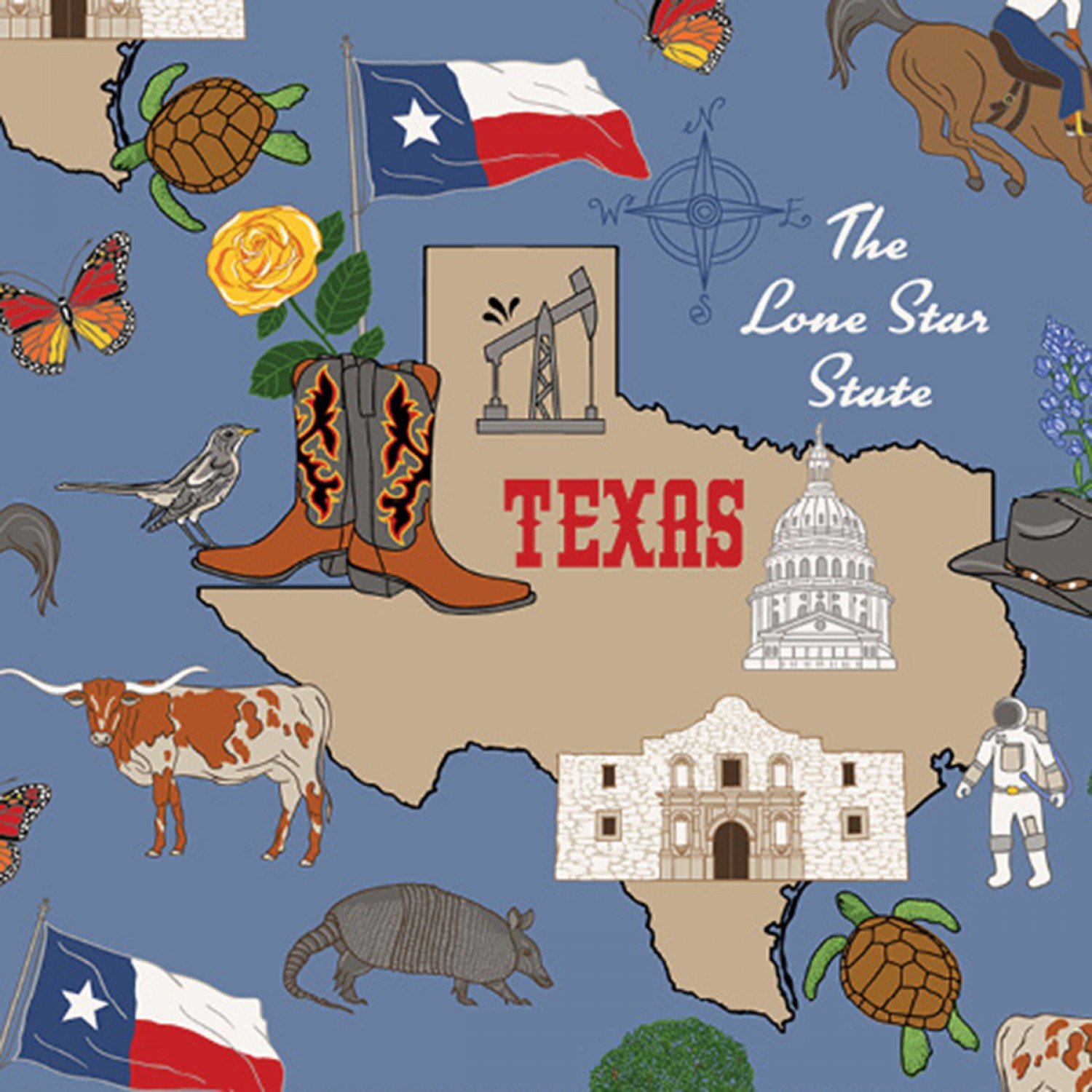 WFState Cotton 48531X Texas the Lone Star State