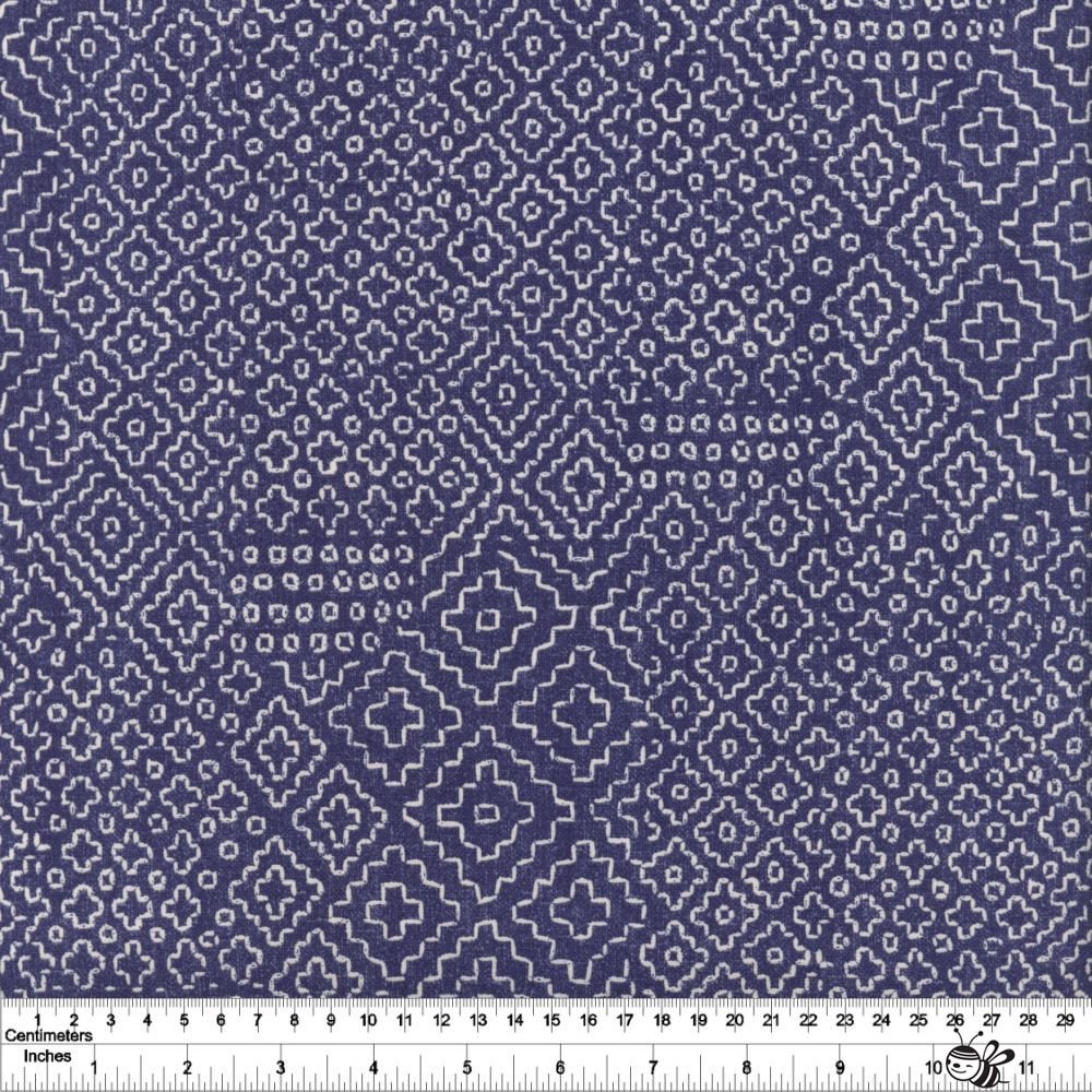 Sashiko Stitch Sampler Denim