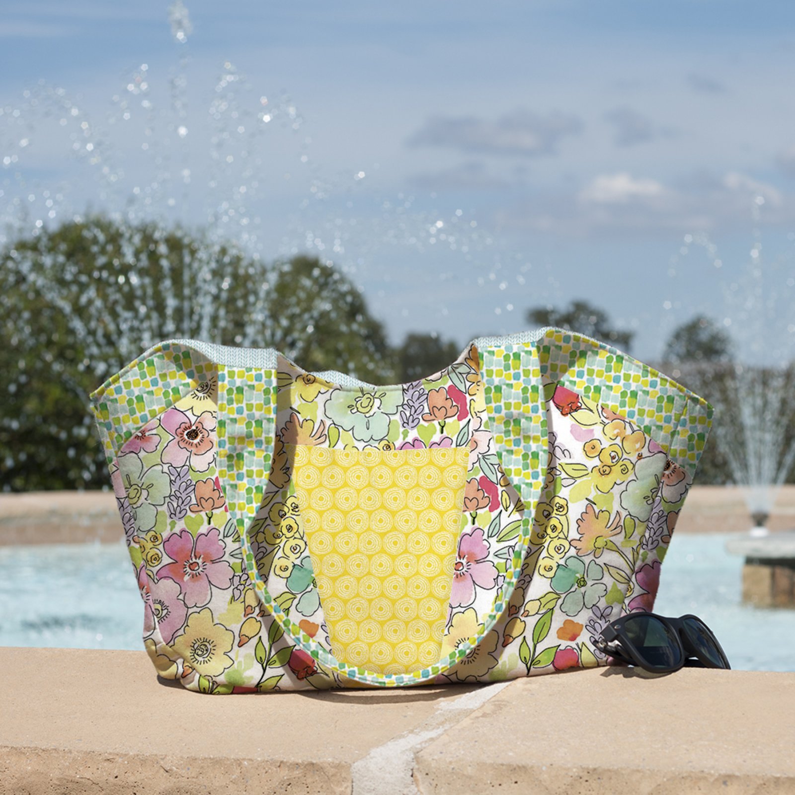 3 Wishes Fabric Happy Meadow Willow Bag