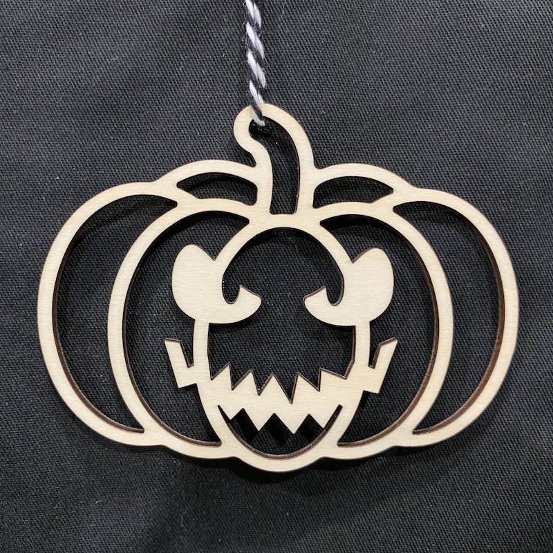 Laser Cut Ornament Pumpkin JackOLantern A