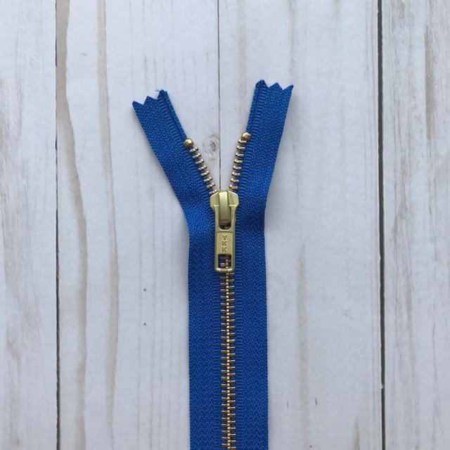 YKK Metal Zipper Cobalt Blue