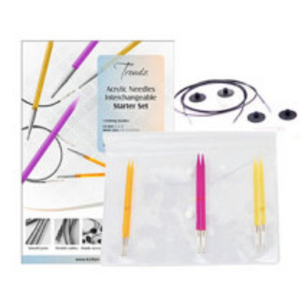 Trendz Acrylic Interchangeable Circular Needle Set Starter by Knitter's