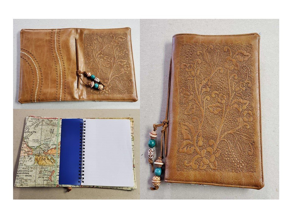 Machine Embroidery Embossed Book Cover