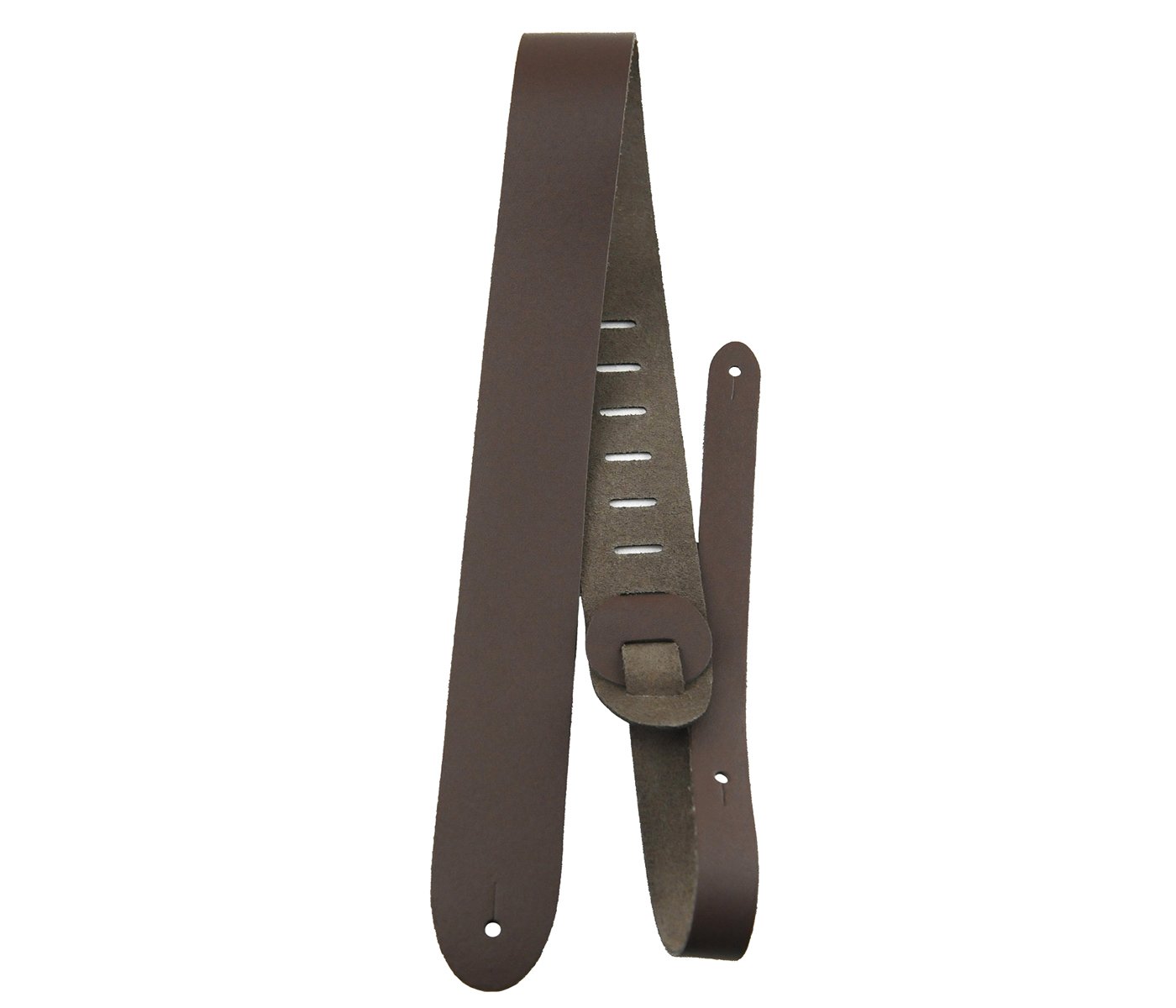 Perri's 2 Basic Leather Guitar Strap Brown (P25184) 881738134379