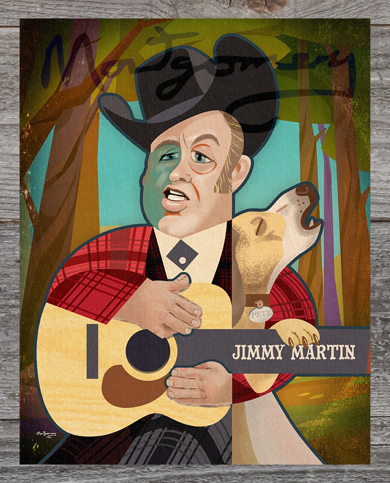 Jimmy Martin Fine Art Print by Mark A Montgomery
