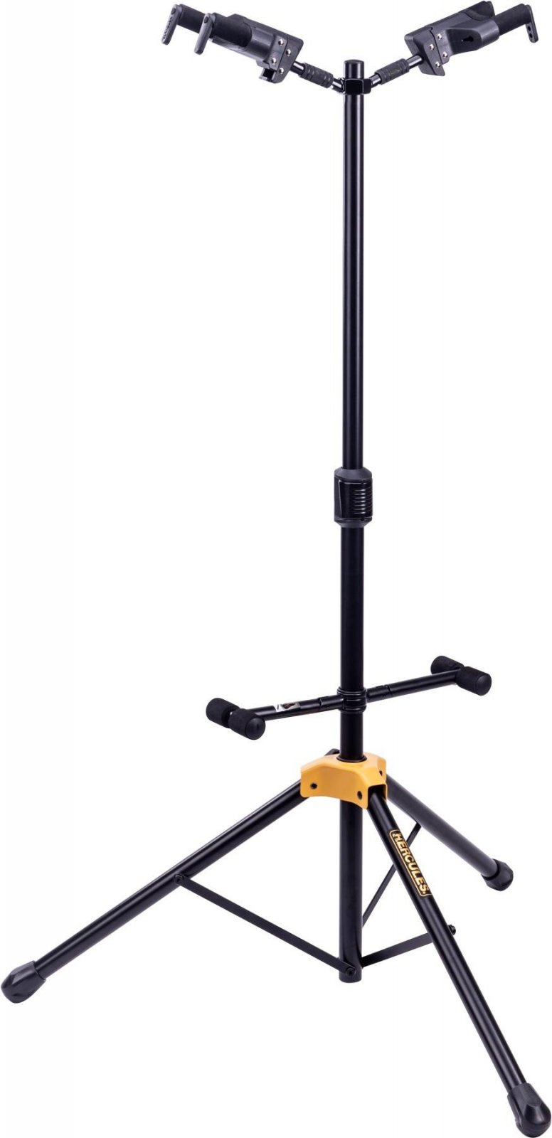 Hercules Auto Grip Double Guitar Stand w/Foldable Backrest (GS422BPLUS