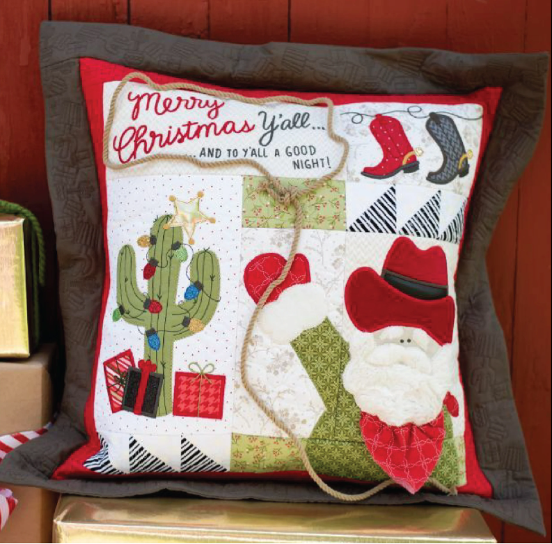 Merry Christmas Y All Pillow Kimberbell's Merry Christmas Y'all Pillow