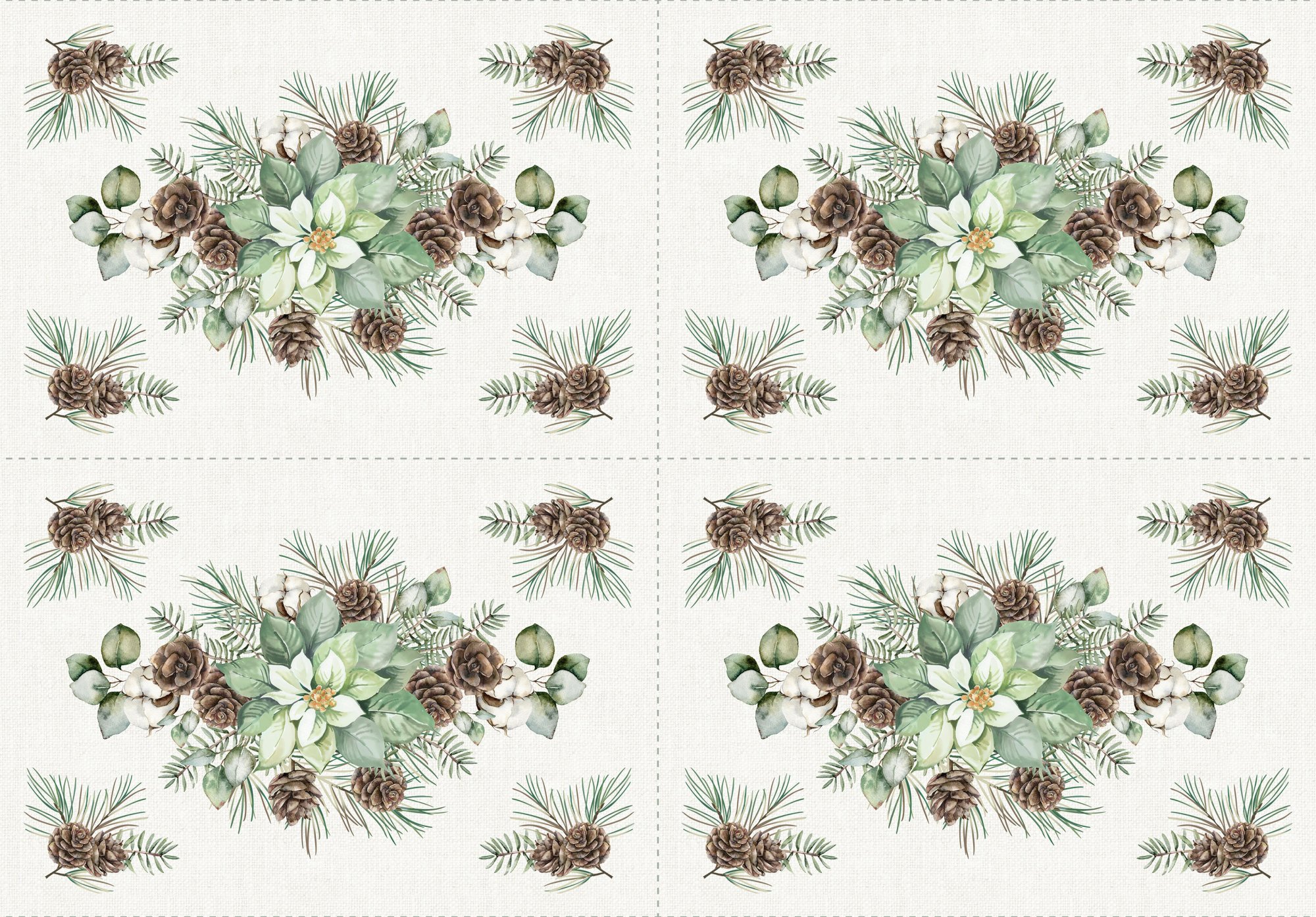 White Linen ChristmasXmas Placemats DP2542710