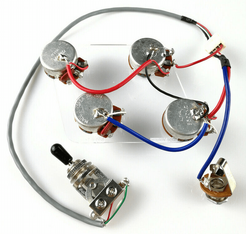 Orion Prewired Les Paul Wiring Harness, Black Cap