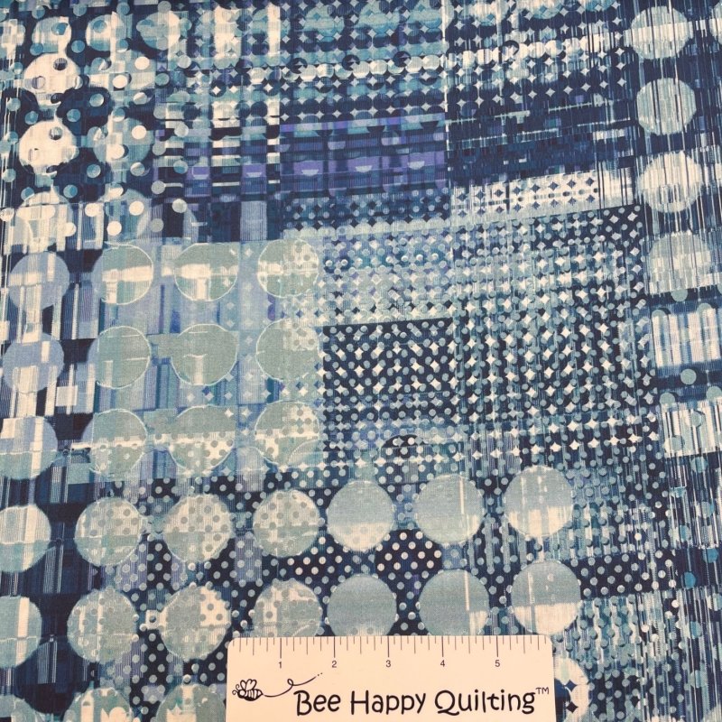 P & B 108 Backing Fabric Mod Plaid Blue MPLA 4775B 4775